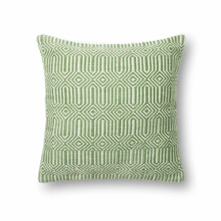 Indoor/Outdoor Colorful Pillow, 22" sq. - Green