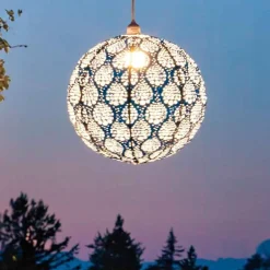 Indoor / Outdoor Dewdrop Pendant Lamp, 18"Dia. - Blue