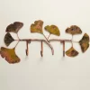 Indoor/Outdoor Handcrafted Copper Ginkgo Leaf Rack