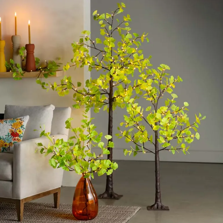 4' Indoor/Outdoor Lighted Gingko Tree