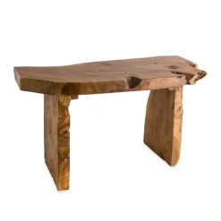 Indoor/Outdoor Live Edge Teak Bench