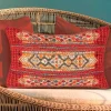 Indoor/Outdoor Marina Tribal Red Stripe Lumbar Pillow