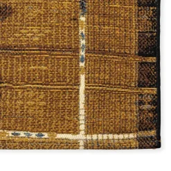 Indoor/ Outdoor Marina Tribal Stripe Gold Rug, 5' x 7'
