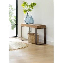 Indoor/ Outdoor Montanha Reclaimed Wood and Metal Console