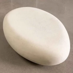 Indoor/ Outdoor River Stone Cast Coffee Table, Small (stone)