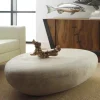 Indoor/ Outdoor River Stone Cast Coffee Table, Large (stone)
