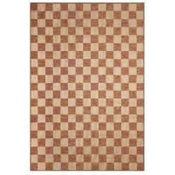 Indoor/ Outdoor Roma Checkerboard Rug, 5' x 7'