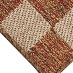 Indoor/ Outdoor Roma Checkerboard Rug, 5' x 7'