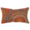 Indoor/Outdoor Saffron Circle Lumbar Pillow, 12 x 18