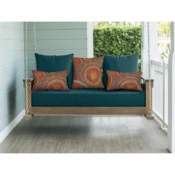 Indoor/Outdoor Saffron Circle Pillow, 18
