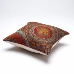 Indoor/Outdoor Saffron Circle Pillow, 18
