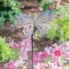 Iridescent Cast Aluminum Butterfly Stake