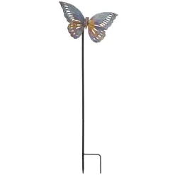 Iridescent Cast Aluminum Butterfly Stake