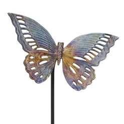 Iridescent Cast Aluminum Butterfly Stake