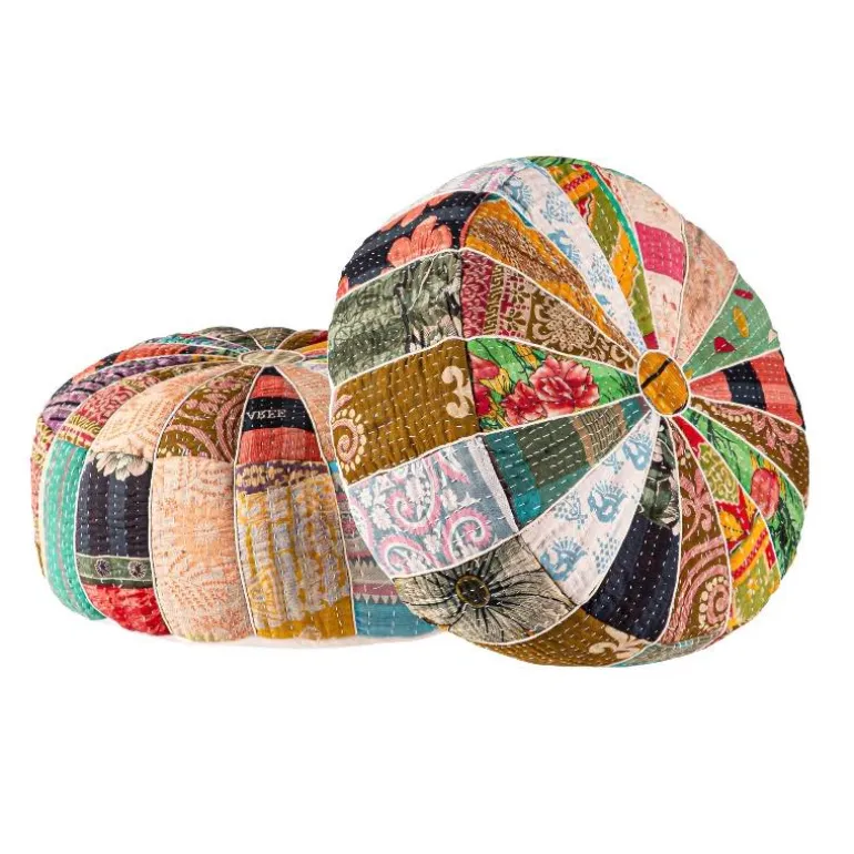 Kantha Pouf Tea Table