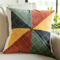 Kantha Stitch Pillow