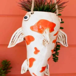 Koi Fish Hanging Planter