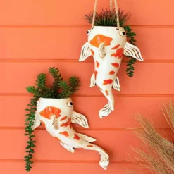 Koi Fish Hanging Planter