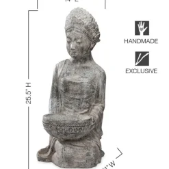 Lakshmi Garden Statue and Bird Bath