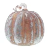 Large Frosted LED Pumpkin in Taupe
