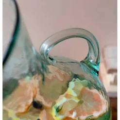 Large Recycled Glass-Tilted Pitcher
