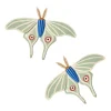Large-Scale Ceramic Sculpted Moth Wall Art, Set of 2 - White