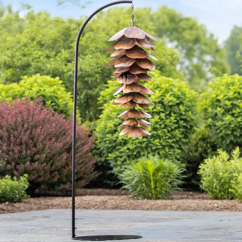 Large-Scale Pinecone Metal Garden Sculpture