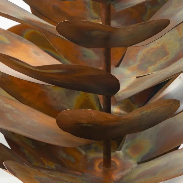 Large-Scale Pinecone Metal Garden Sculpture