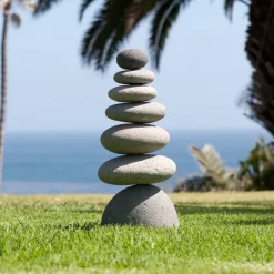 Large Seven-Stone Cairn Outdoor Sculpture