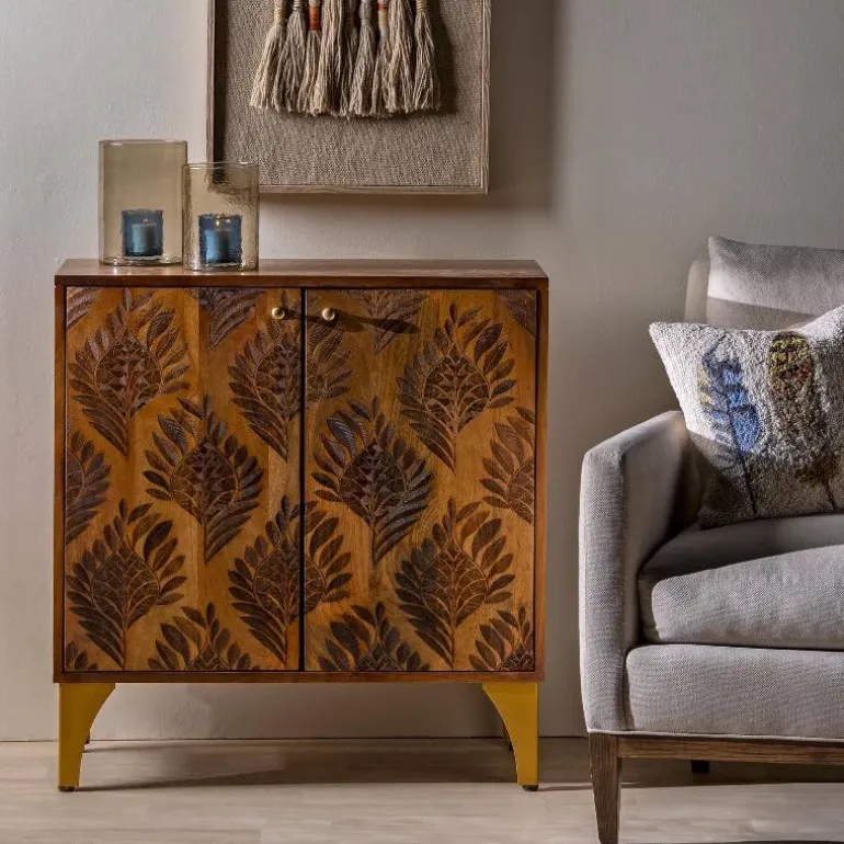 Laser Engraved Feather Cabinet