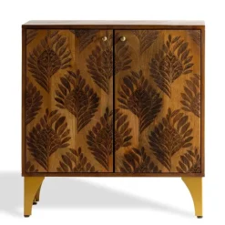 Laser Engraved Feather Cabinet