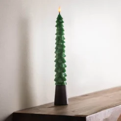 LED Wax Tree Taper Candle with Realistic Wick
