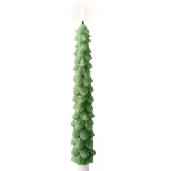 LED Wax Tree Taper Candle with Realistic Wick