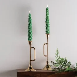 LED Wax Tree Taper Candle with Realistic Wick