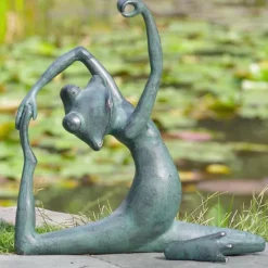 Limber Yoga Frog Garden Sculpture