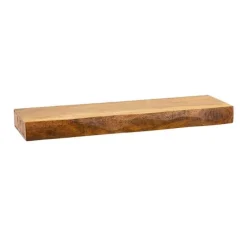 Live-Edge Mango Wood Floating Shelf, 36"L x 10"W