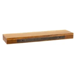 Live-Edge Mango Wood Floating Shelf, 36