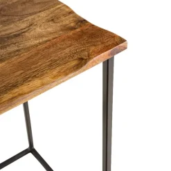 Live-Edge Reclaimed Wood Nesting Tables, Set of 3