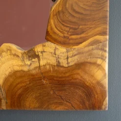 Live Edge Teak Wood Framed Mirror