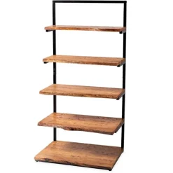 Live Edge 5-Tiered Floor Rack
