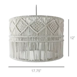 Macrame Drum Pendant