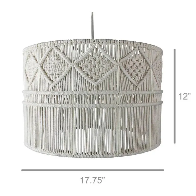Macrame Drum Pendant