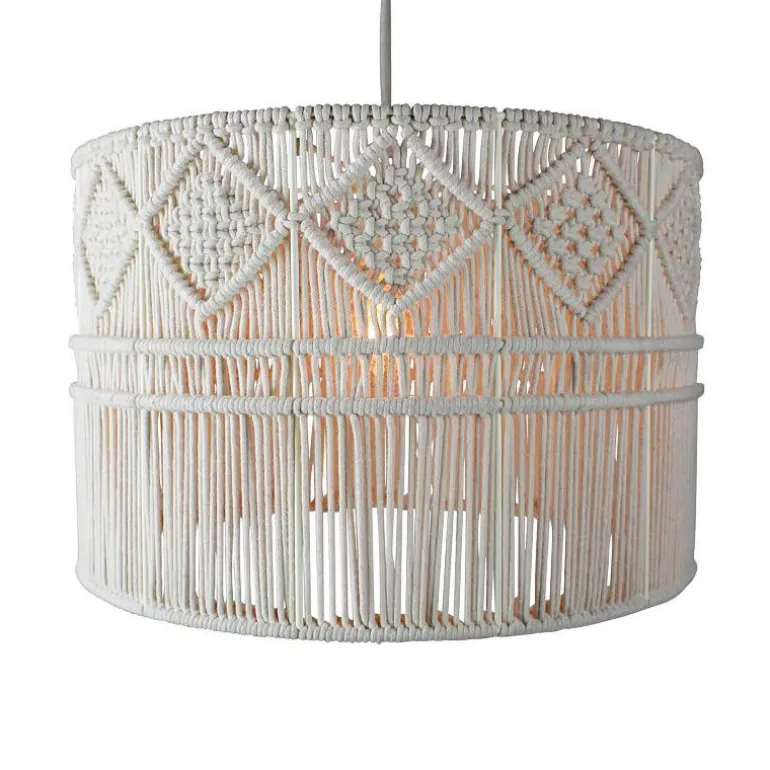 Macrame Drum Pendant