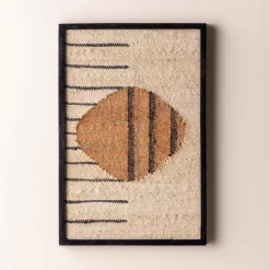 Mana Woven Wall Art, Circle Next To Lines