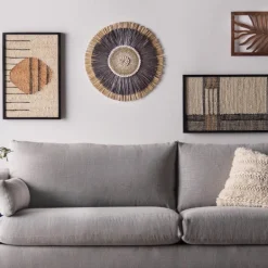 Mana Woven Wall Art, Circle Next To Lines