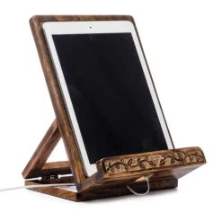 Mango Wood Tree of Life Tablet/Book Holder