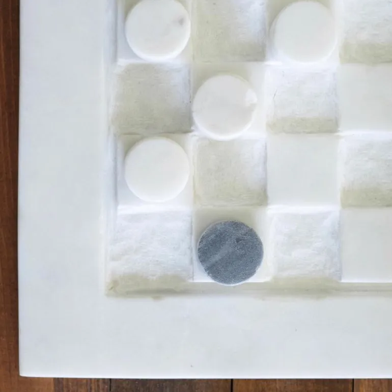 Marble Checkers Board Game