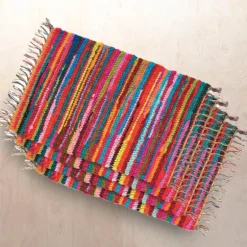 Mardi Gras Chindi Cotton Placemats, Set of 4