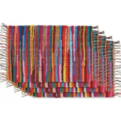 Mardi Gras Chindi Cotton Placemats, Set of 4