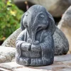 Meditating Elephant Statue, 8"H